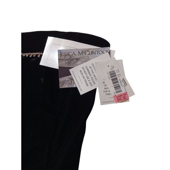 NEW Y2K SCOTT MCCLINTOCK Dress Crushed Velvet READ Small Formal Prom Vintage 00s - Picture 12 of 16